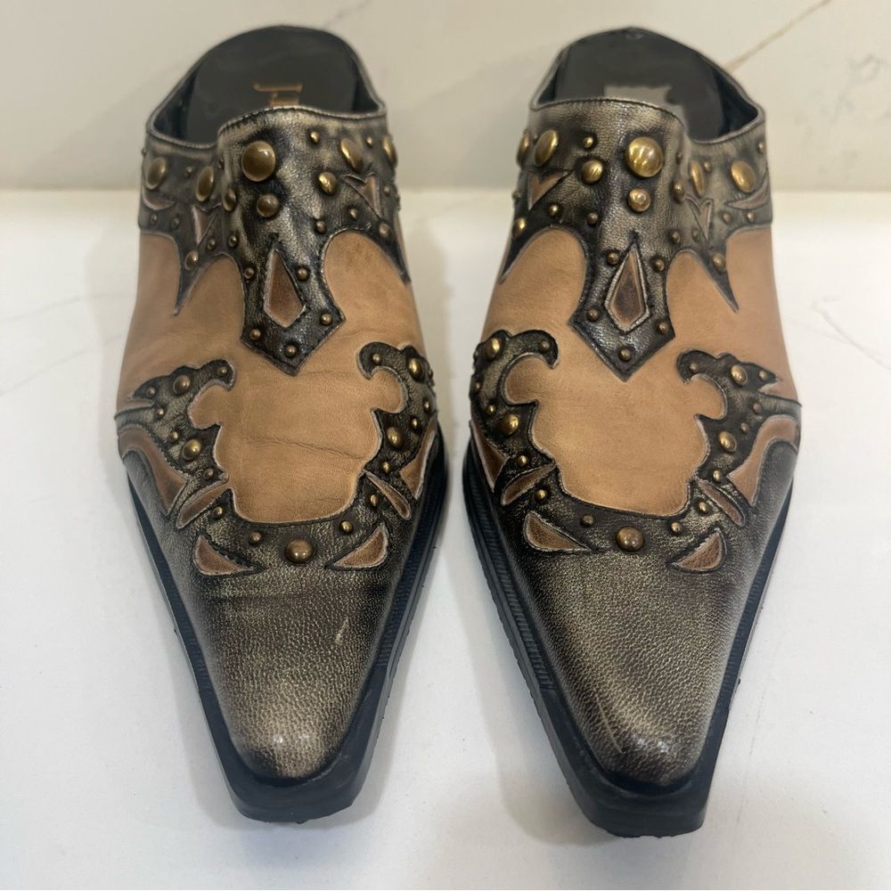 J.Renee Metallic and Tan Western Boots